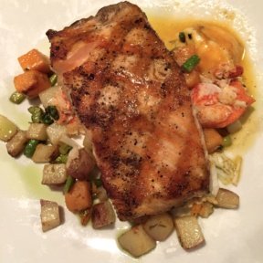 Gluten-free salmon from Canoe Restaurant & Tavern